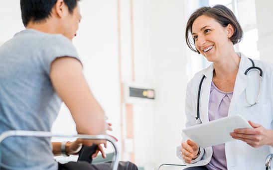 Doctor consulting with a patient