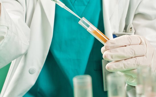 Healthcare professional doing research